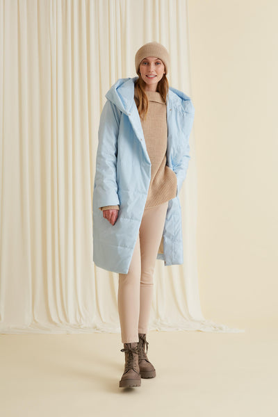 Light blue sales padded coat