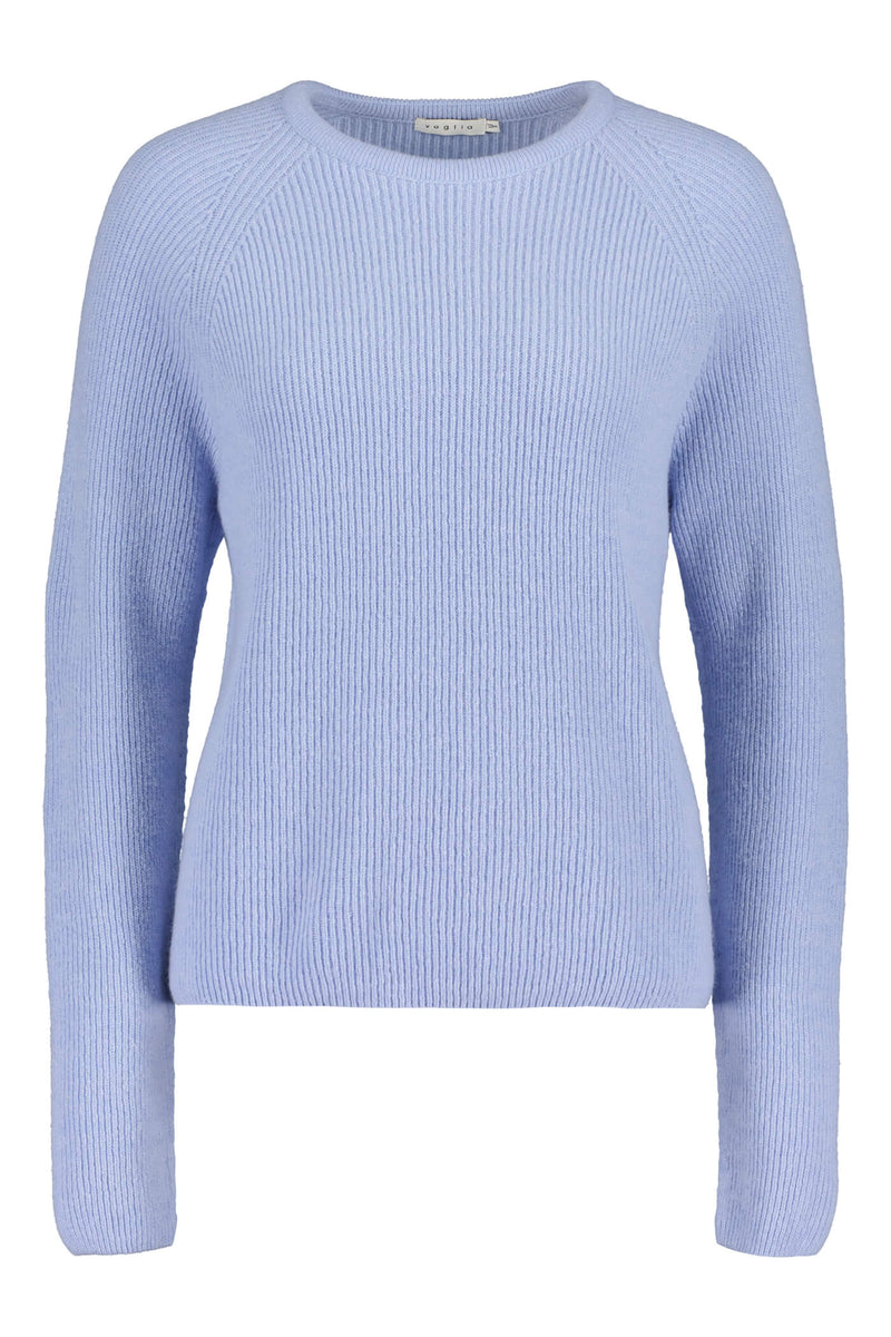 elinor oversize knit jumper light blue front