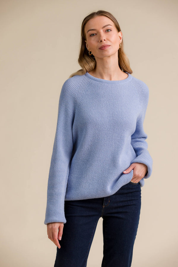 elinor oversize knit jumper light blue