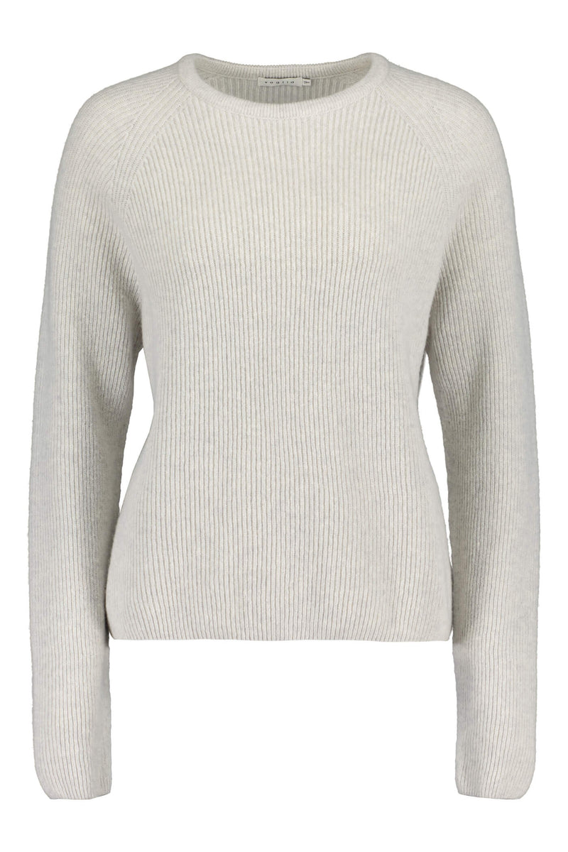 elinor oversize knit jumper light grey melange front