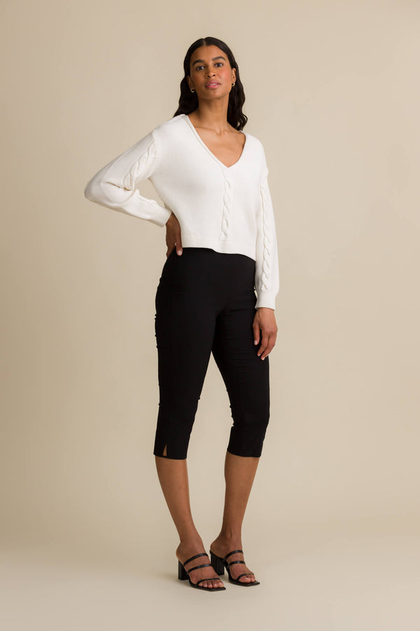 gina capri stretch trousers blackest odette