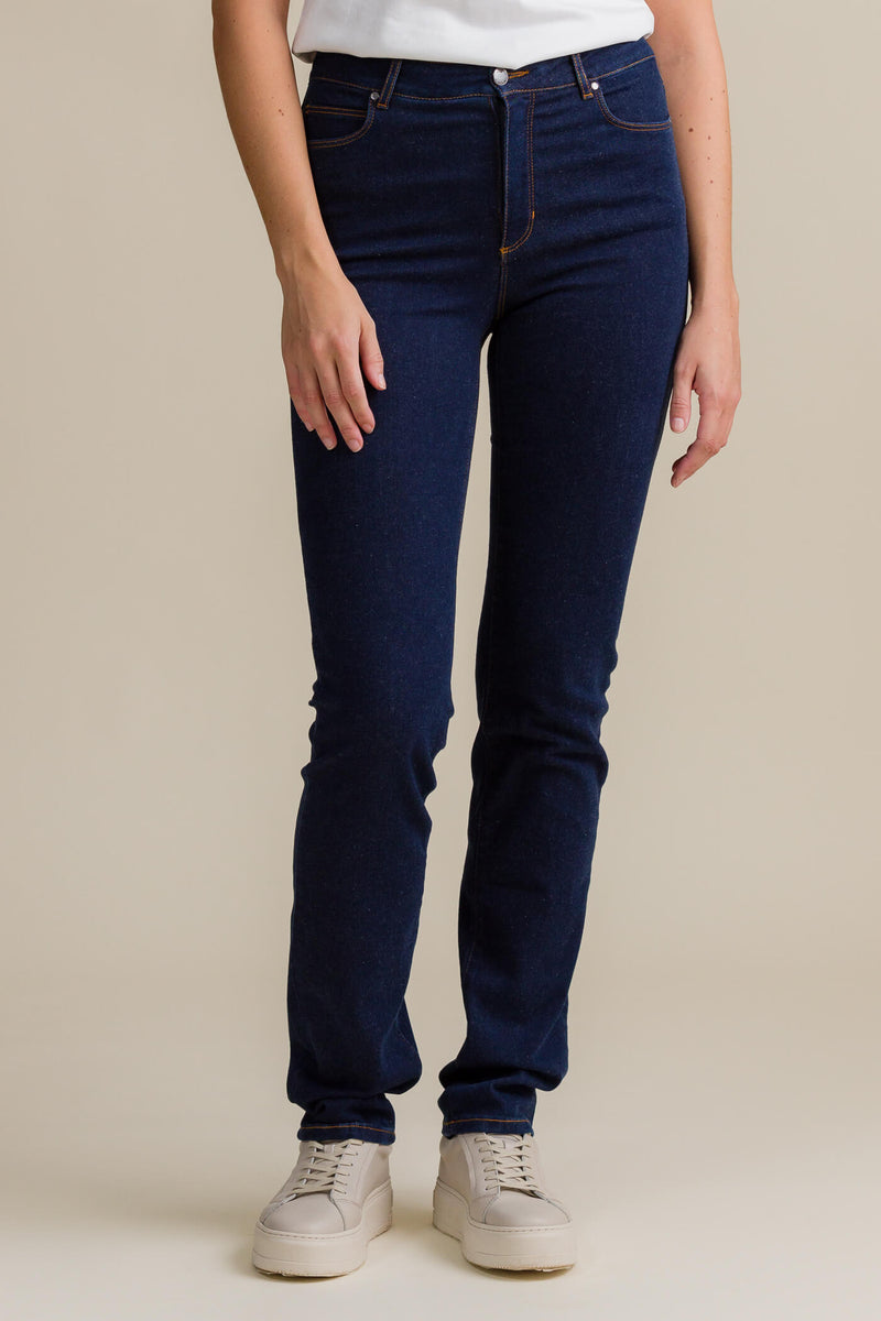 kahlo straight leg jeans indigo close