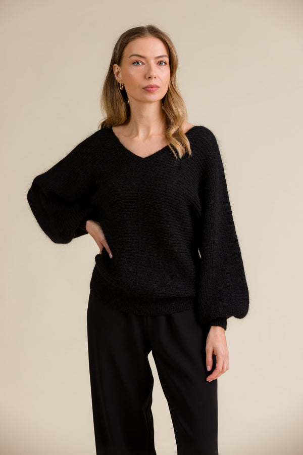 livia mohair jumper blackest