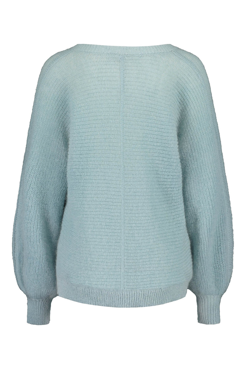 livia mohair jumper soft turquoise back