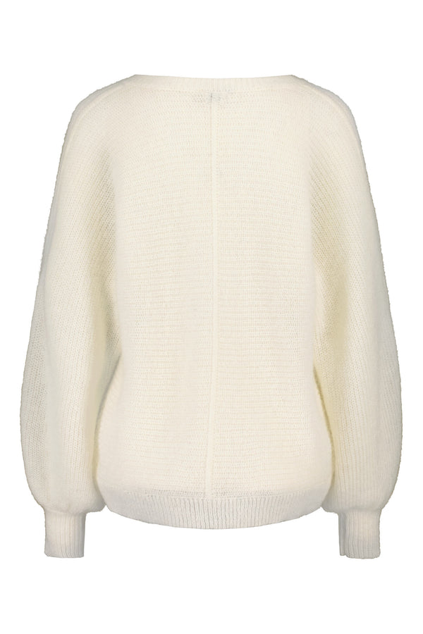 ivia mohair jumper soft white back