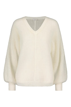 ivia mohair jumper soft white front