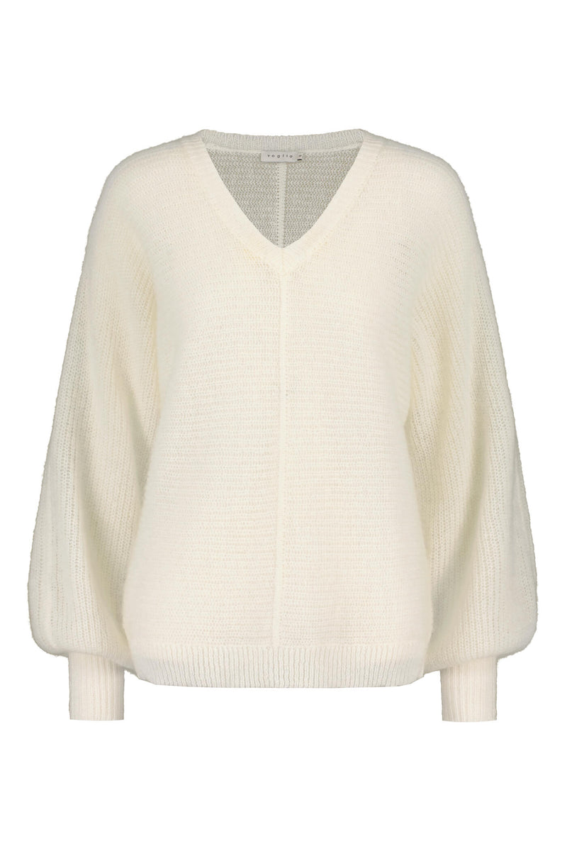 ivia mohair jumper soft white front