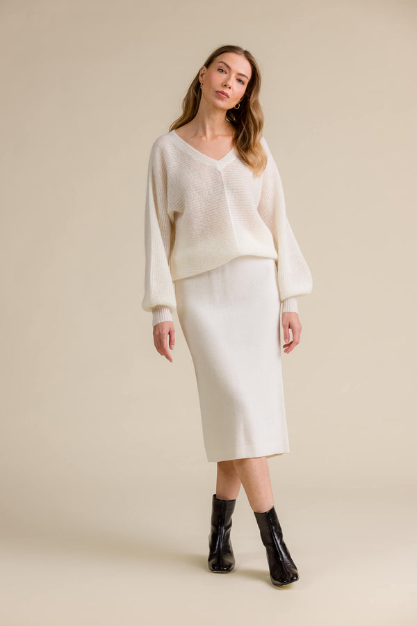 livia mohair jumper soft white odile