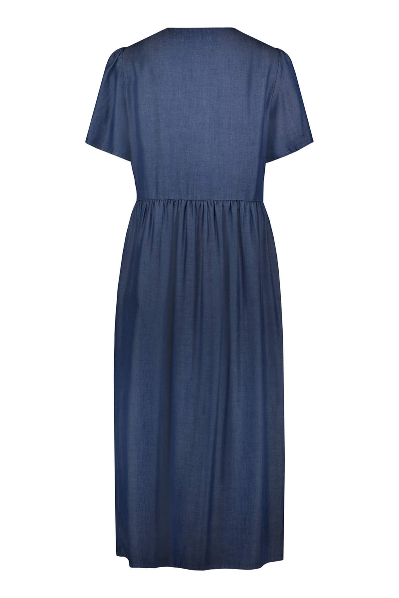 sloane dress mid blue back