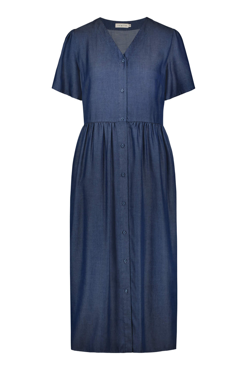 sloane dress mid blue front