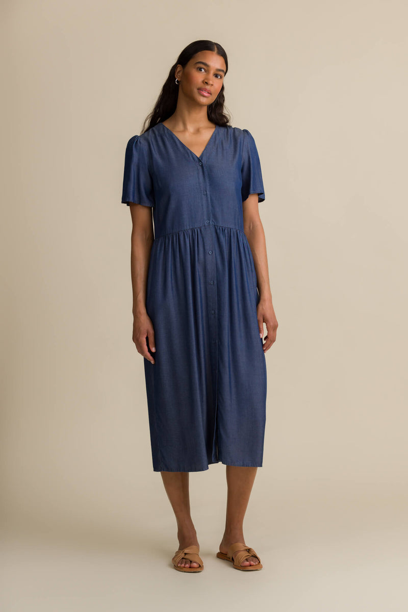 sloane dress mid blue