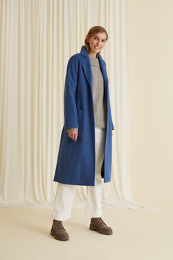 CHELSEA Wool Blend Coat ash blue untied