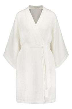 EDEN Waffle Robe soft white front