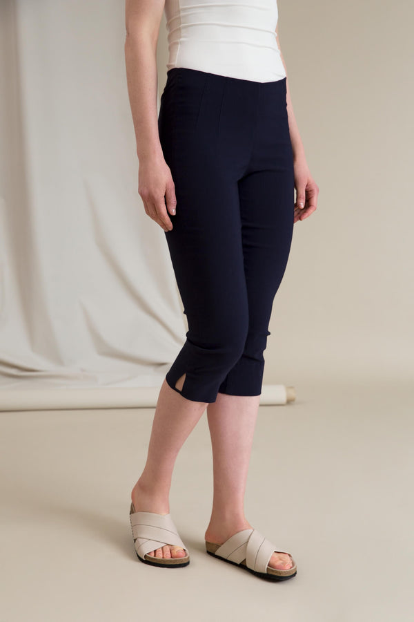 GINA Capri Stretch Trousers dark blue