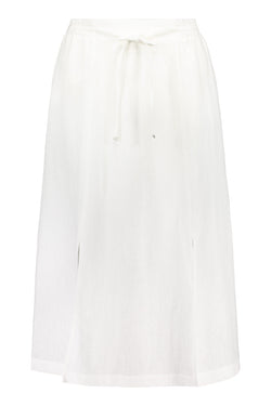 GRETA Linen Skirt white front